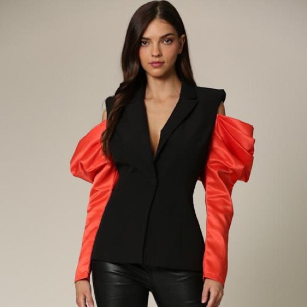 Roxy Satin Contrast Blazer
